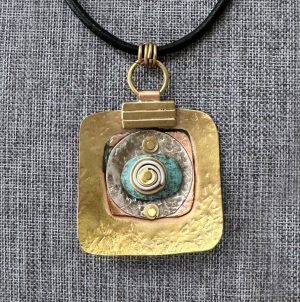 Whitney Designs - "At the Seaside Necklace - Brass and Sterling Silver"