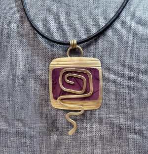 Whitney Designs - "Splash of Delight Sterling, Brass and Polymer Clay Necklace"