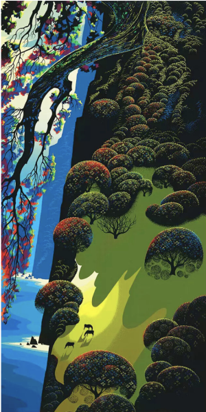 Eyvind Earle - "Enchanted Coast"