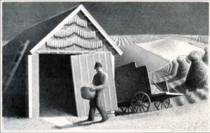 Grant Wood - "Seed Time & Harvest" lithograph (SOLD)