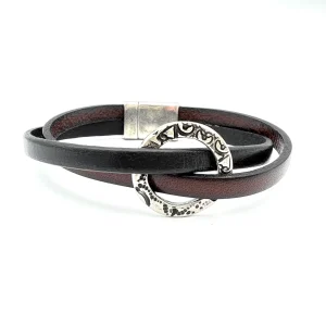 Montana Leather Designs - "Encircled" Woven Leather Bracelet