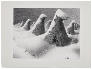 Grant Wood - "January" lithograph (SOLD)