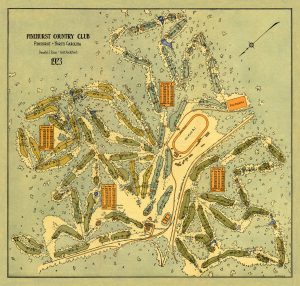 1923 Pinehurst Course Map